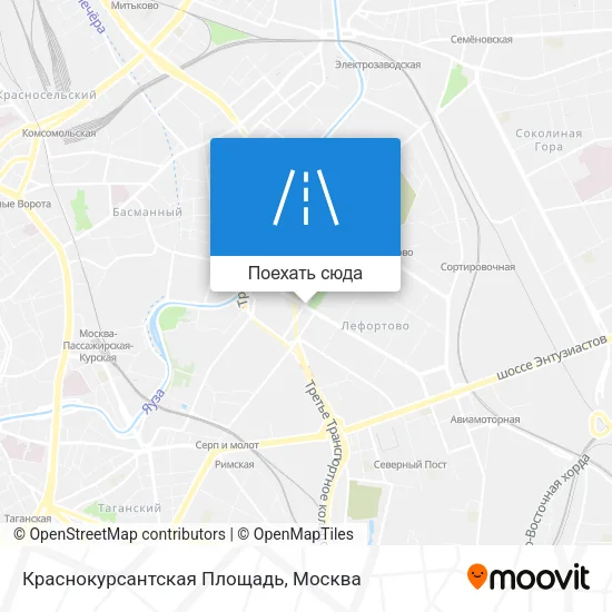 Карта Краснокурсантская Площадь