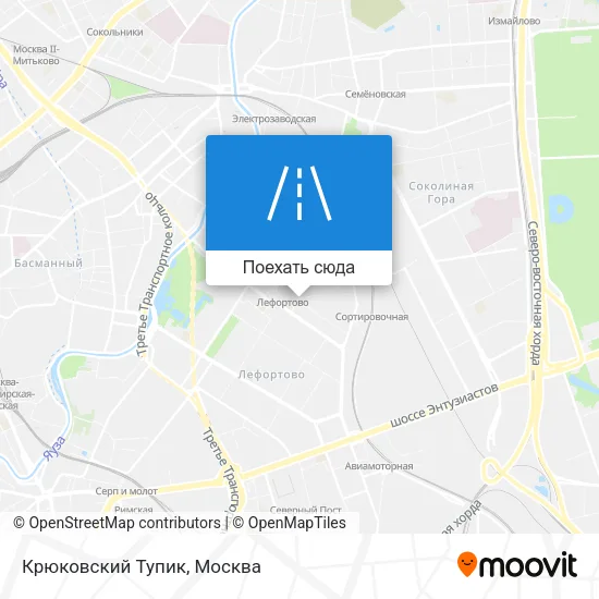 Карта Крюковский Тупик
