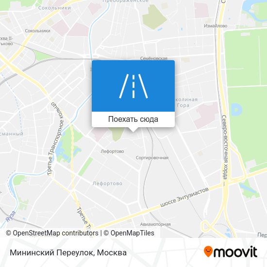 Карта Мининский Переулок