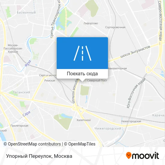 Карта Упорный Переулок