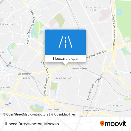 Карта Шоссе Энтузиастов