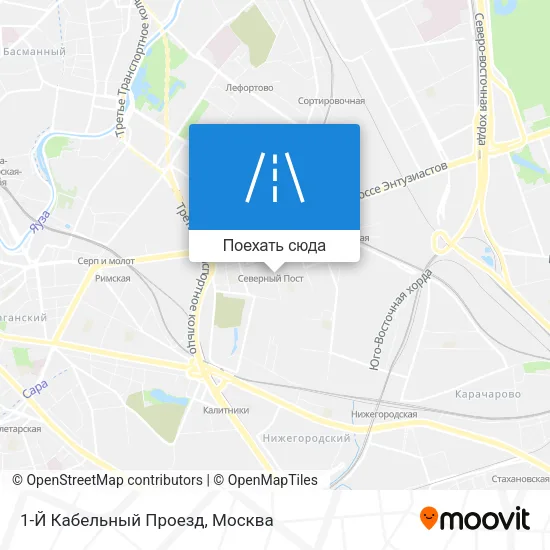 Карта 1-Й Кабельный Проезд