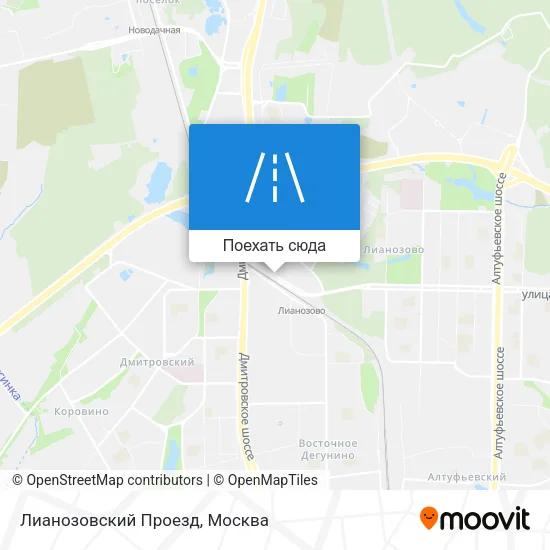Карта Лианозовский Проезд