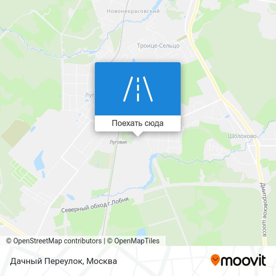 Карта Дачный Переулок