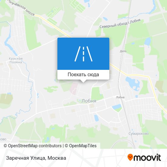 Карта Заречная Улица