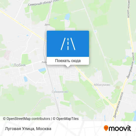 Карта Луговая Улица