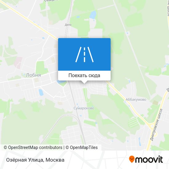 Карта Озёрная Улица