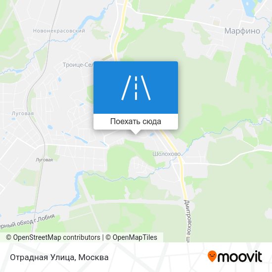 Карта Отрадная Улица