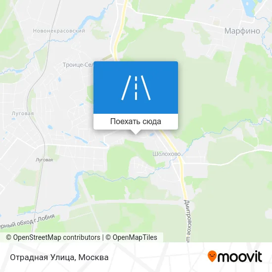 Карта Отрадная Улица