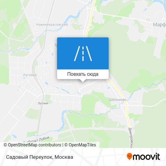 Карта Садовый Переулок