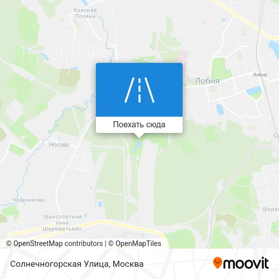 Карта Солнечногорская Улица