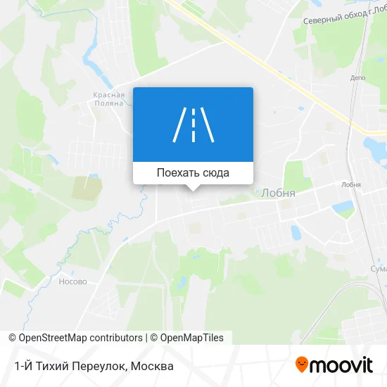 Карта 1-Й Тихий Переулок