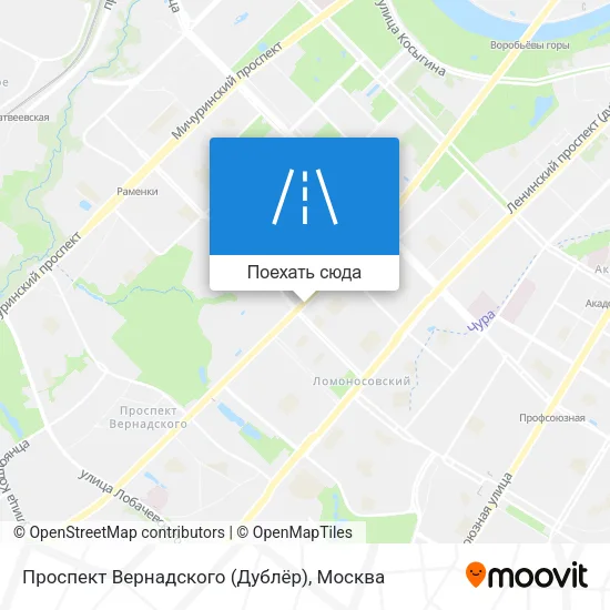 Карта Проспект Вернадского (Дублёр)