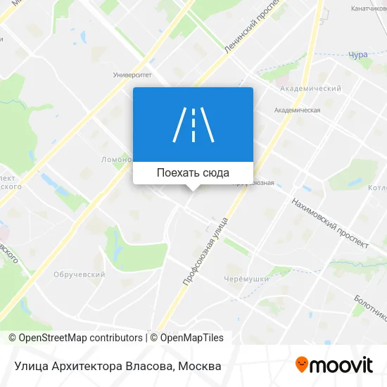 Карта Улица Архитектора Власова