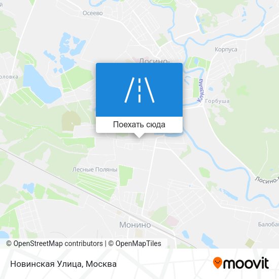 Карта Новинская Улица