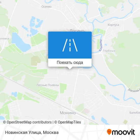 Карта Новинская Улица