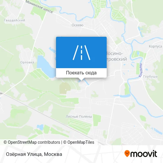 Карта Озёрная Улица