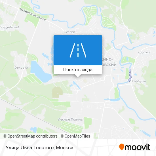 Карта Улица Льва Толстого
