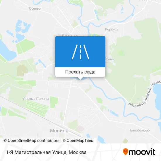 Карта 1-Я Магистральная Улица