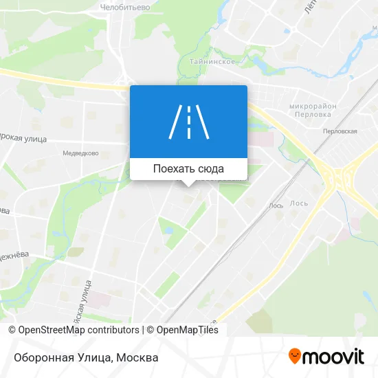 Карта Оборонная Улица