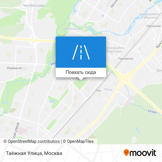 Карта Таёжная Улица