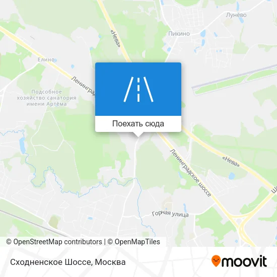 Карта Сходненское Шоссе