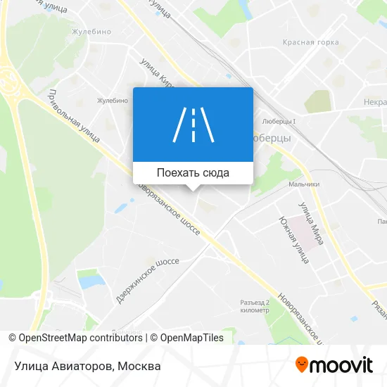 Карта Улица Авиаторов