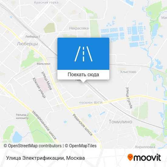 Карта Улица Электрификации