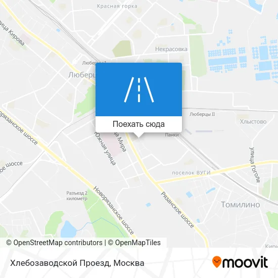 Карта Хлебозаводской Проезд