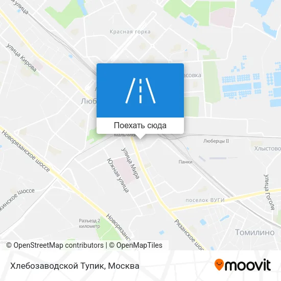 Карта Хлебозаводской Тупик