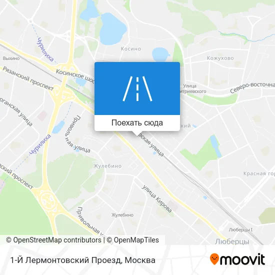 Карта 1-Й Лермонтовский Проезд