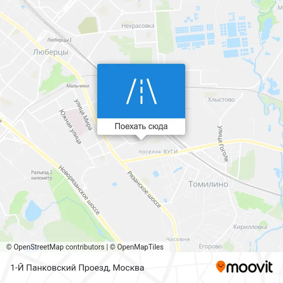 Карта 1-Й Панковский Проезд
