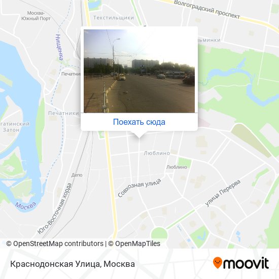 Карта Краснодонская Улица