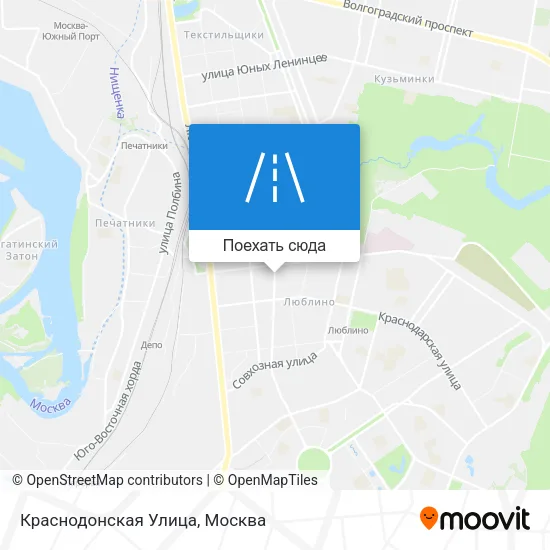 Карта Краснодонская Улица