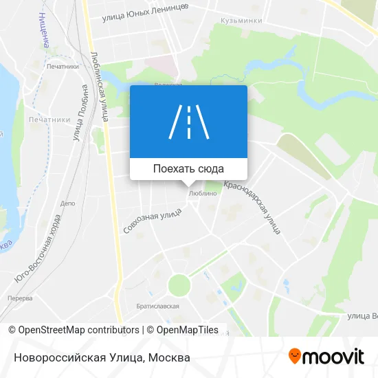 Карта Новороссийская Улица