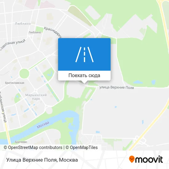 Карта Улица Верхние Поля