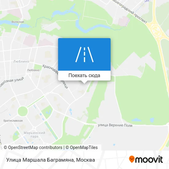 Карта Улица Маршала Баграмяна