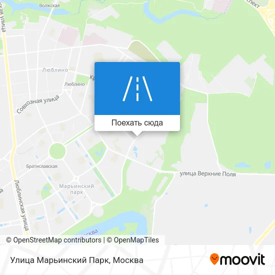 Карта Улица Марьинский Парк