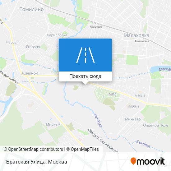 Карта Братская Улица