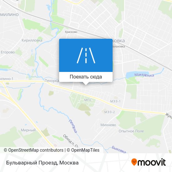 Карта Бульварный Проезд
