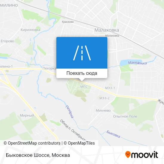 Карта Быковское Шоссе