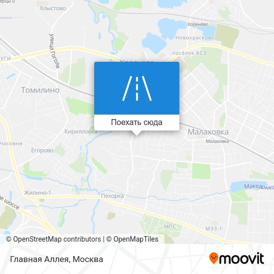 Карта Главная Аллея