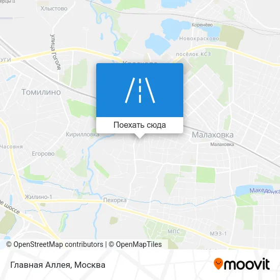 Карта Главная Аллея