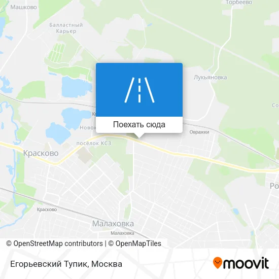 Карта Егорьевский Тупик