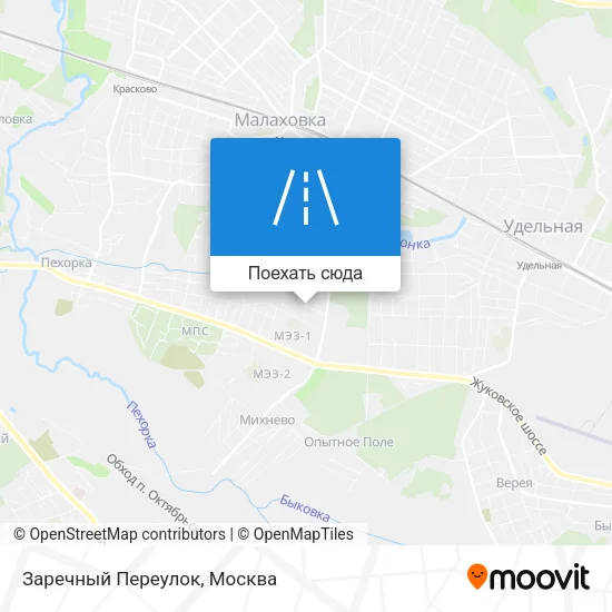 Карта Заречный Переулок