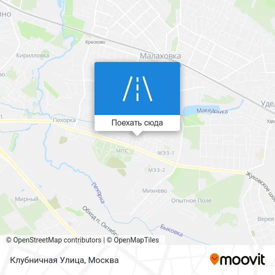 Карта Клубничная Улица