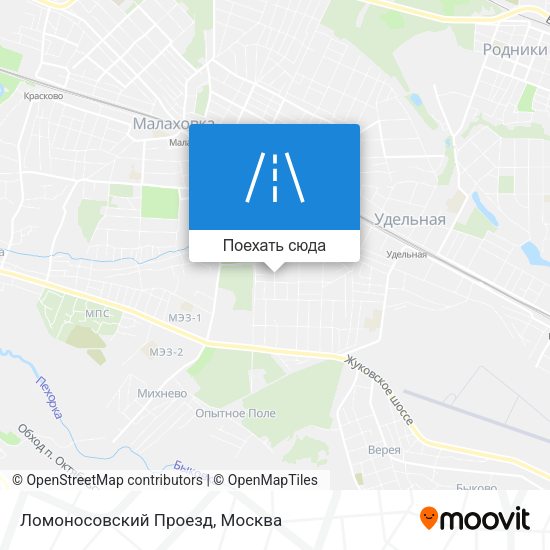 Карта Ломоносовский Проезд
