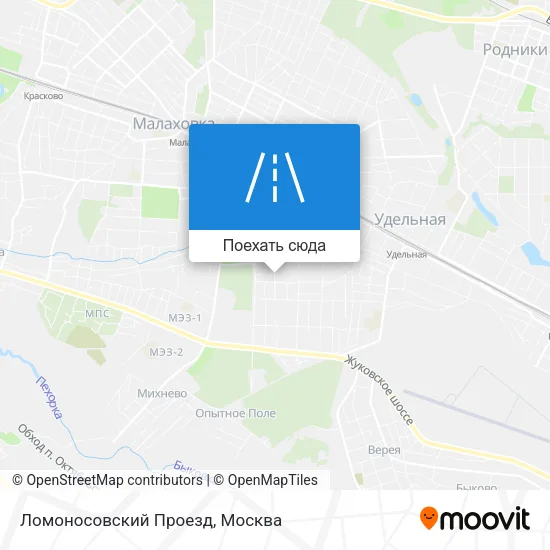 Карта Ломоносовский Проезд