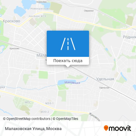 Карта Малаховская Улица