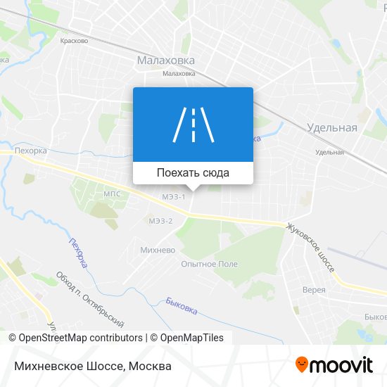 Карта Михневское Шоссе